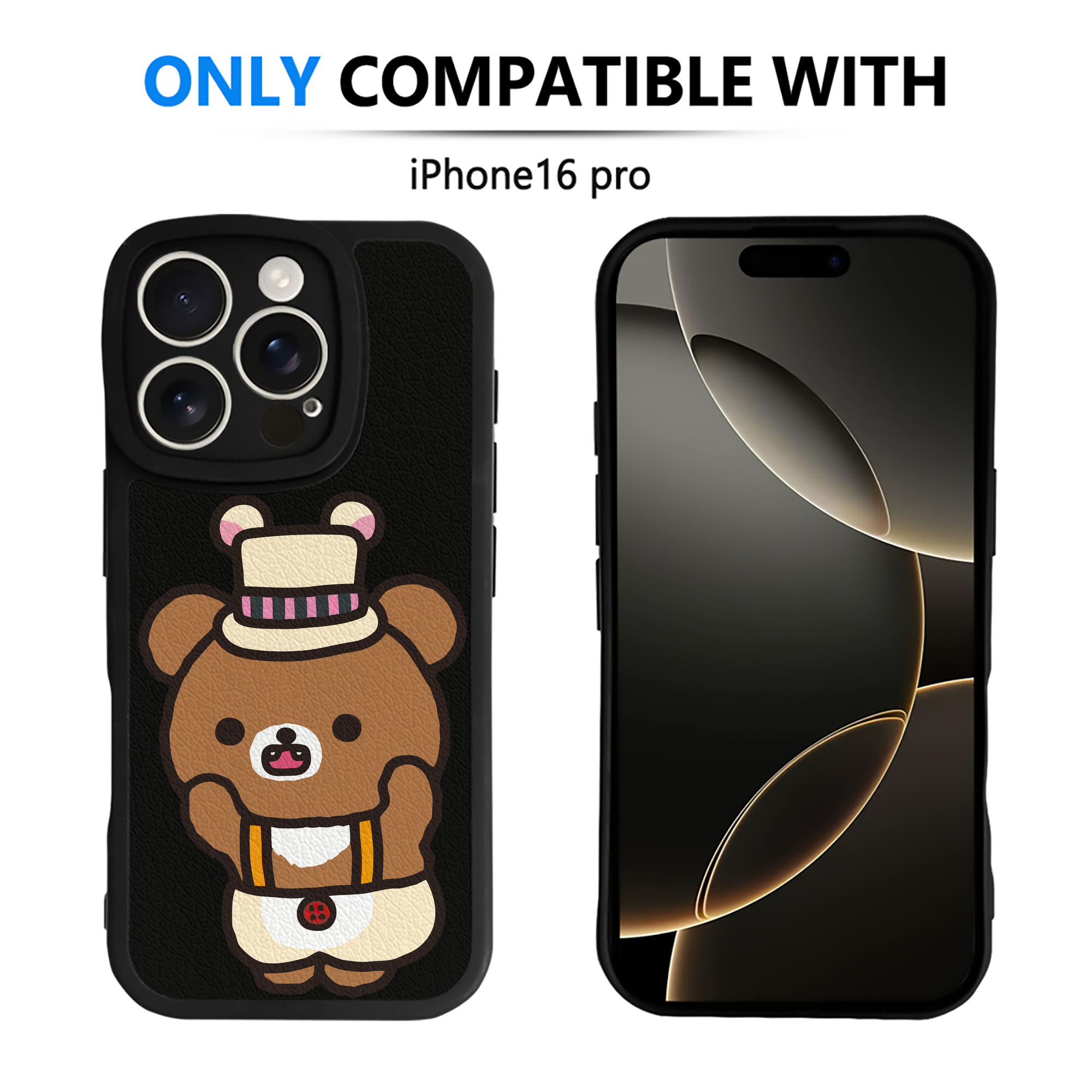 （画像用） リラックマ リラックマ キイロイトリ Rilakkuma Korilakkuma Kiiroitori 【iPhone 16シリーズ対応】シリコンスマホケース（レザー調） 材質：シリコン